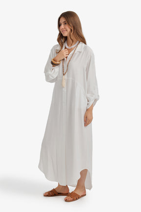 Tab Sleeve Shirt Dress