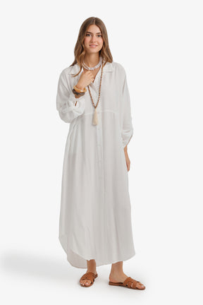 Tab Sleeve Shirt Dress