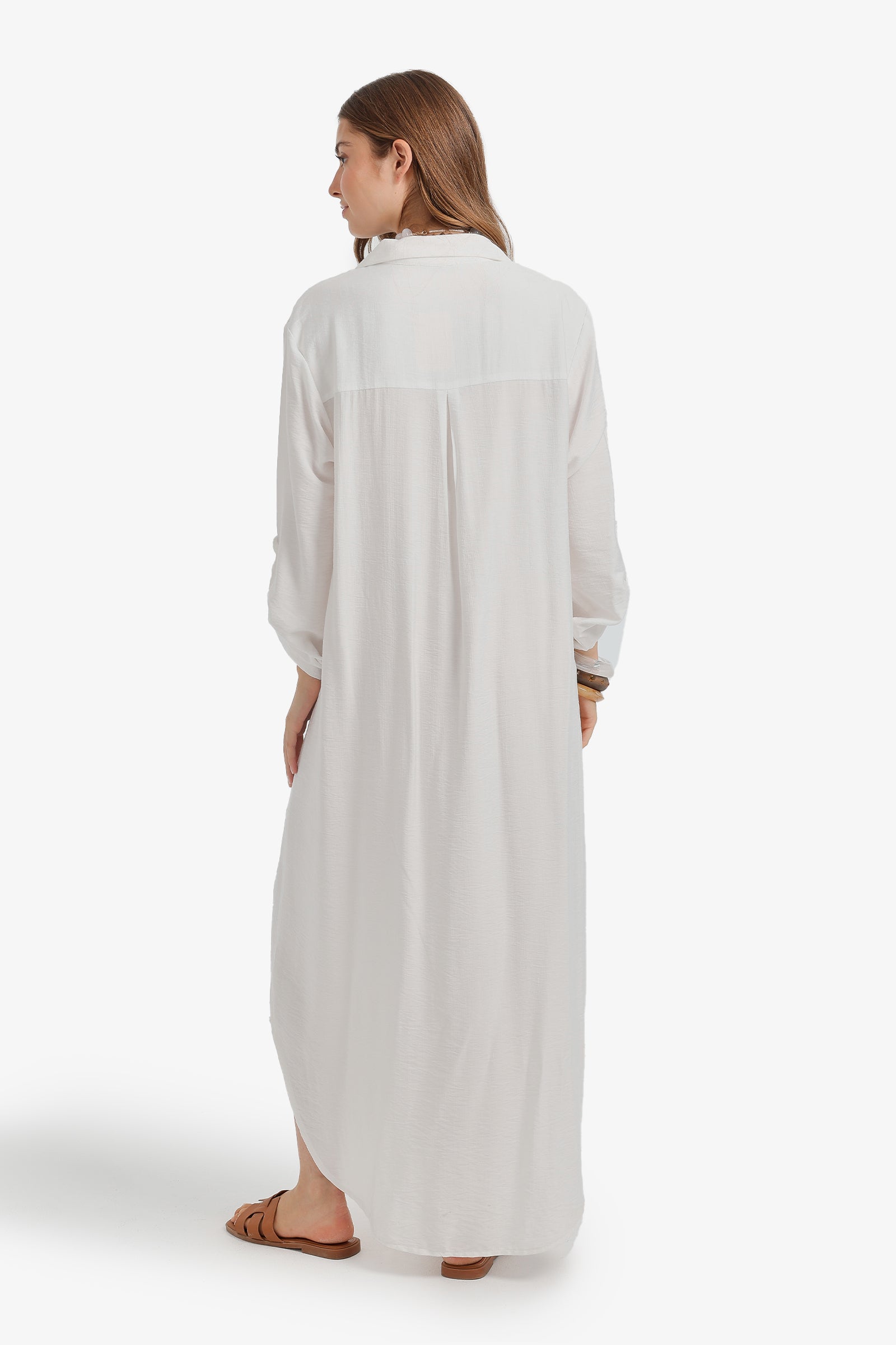 Tab Sleeve Shirt Dress