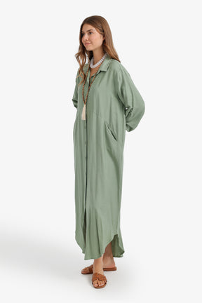Tab Sleeve Shirt Dress