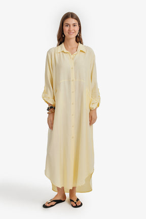 Tab Sleeve Shirt Dress