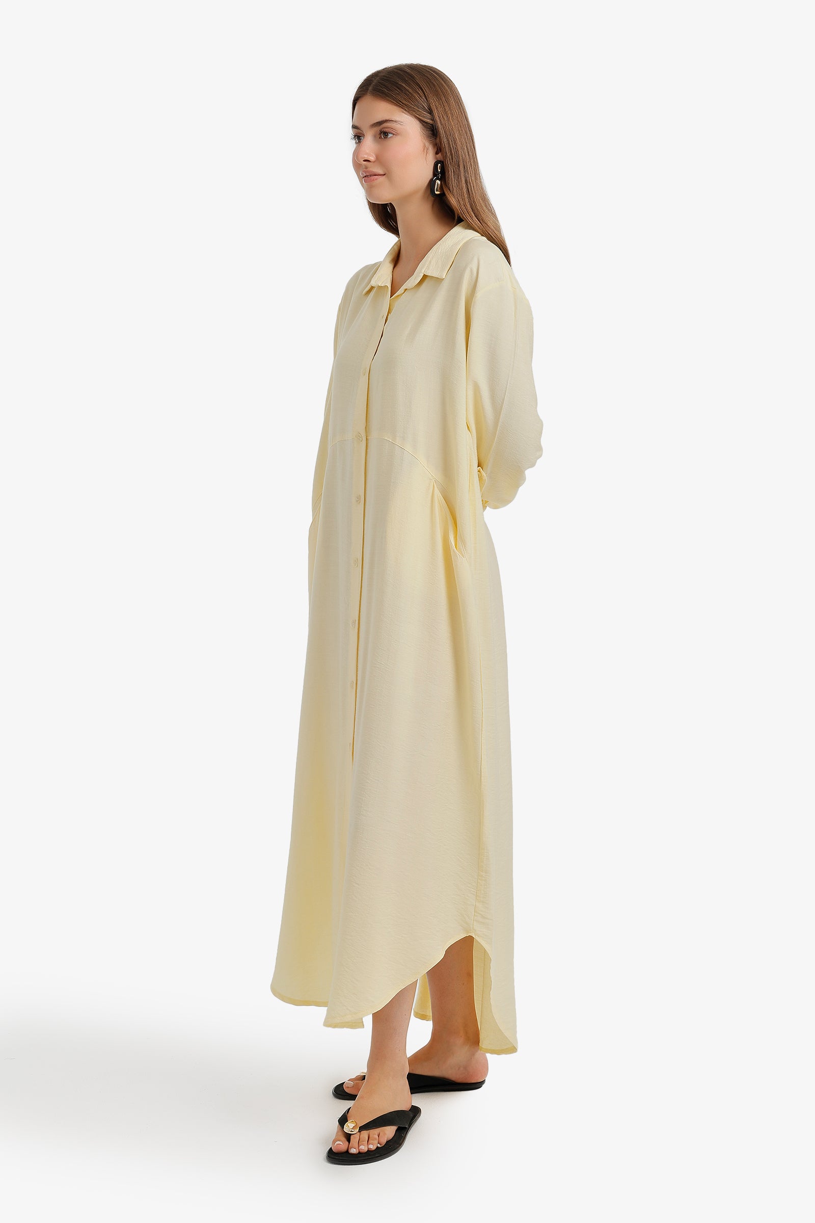 Tab Sleeve Shirt Dress