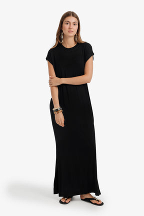 Cap-Sleeve Maxi Dress