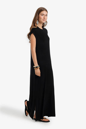 Cap-Sleeve Maxi Dress