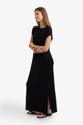 Cap-Sleeve Maxi Dress