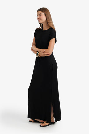 Cap-Sleeve Maxi Dress