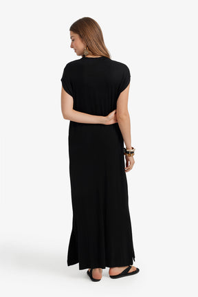 Cap-Sleeve Maxi Dress