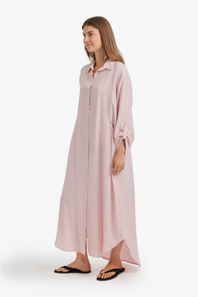 Tab Sleeve Shirt Dress