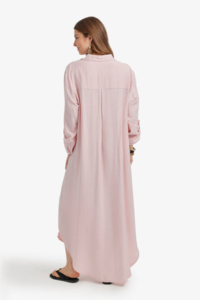 Tab Sleeve Shirt Dress