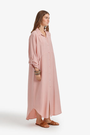 Tab Sleeve Shirt Dress