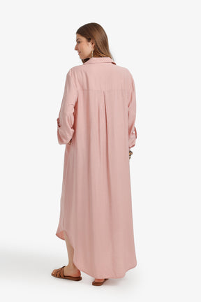 Tab Sleeve Shirt Dress
