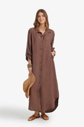 Tab Sleeve Shirt Dress