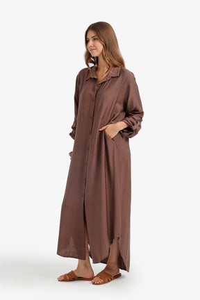 Tab Sleeve Shirt Dress