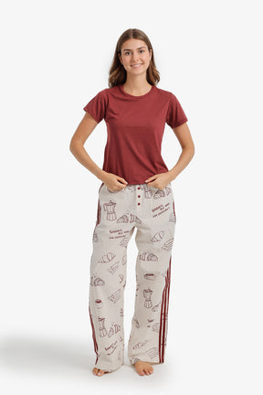 Side-Stripe Breakfast Pyjama