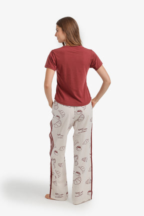 Side-Stripe Breakfast Pyjama