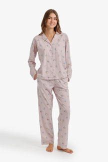 Printed Button-Down Pyjama