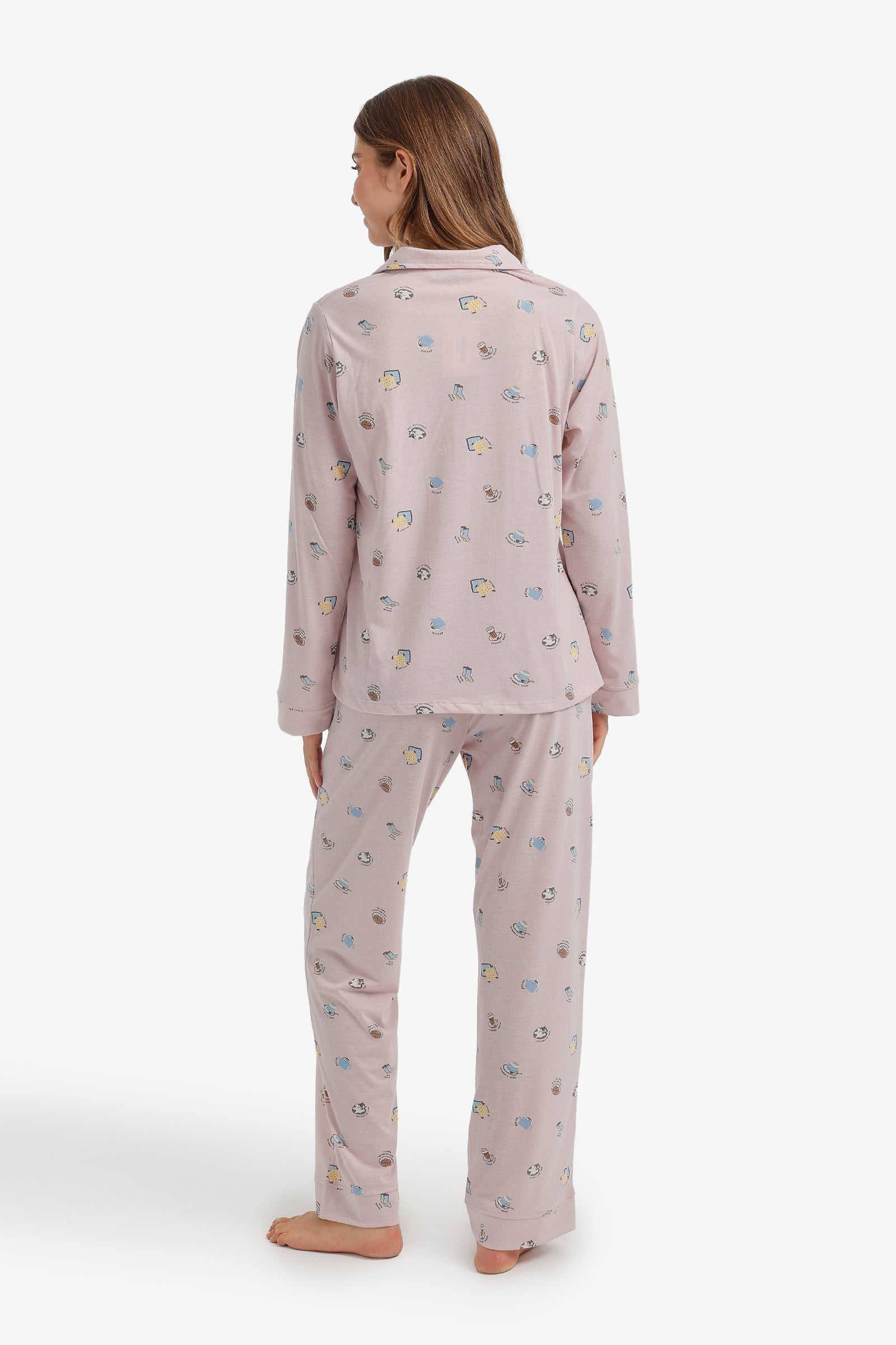 Printed Button-Down Pyjama