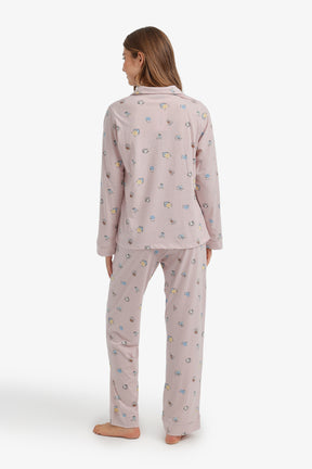 Printed Button-Down Pyjama