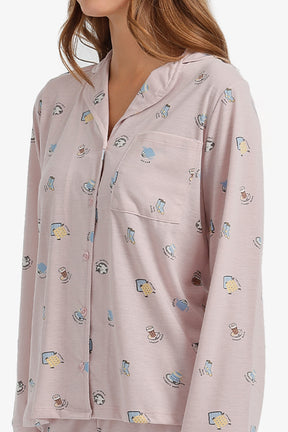 Printed Button-Down Pyjama