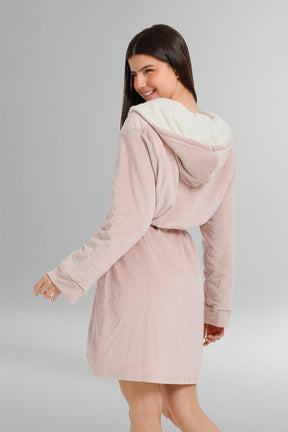 Hooded Plush Velvet Robe