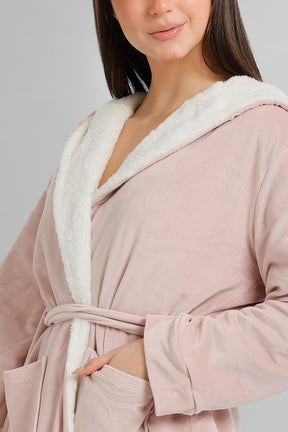 Hooded Plush Velvet Robe