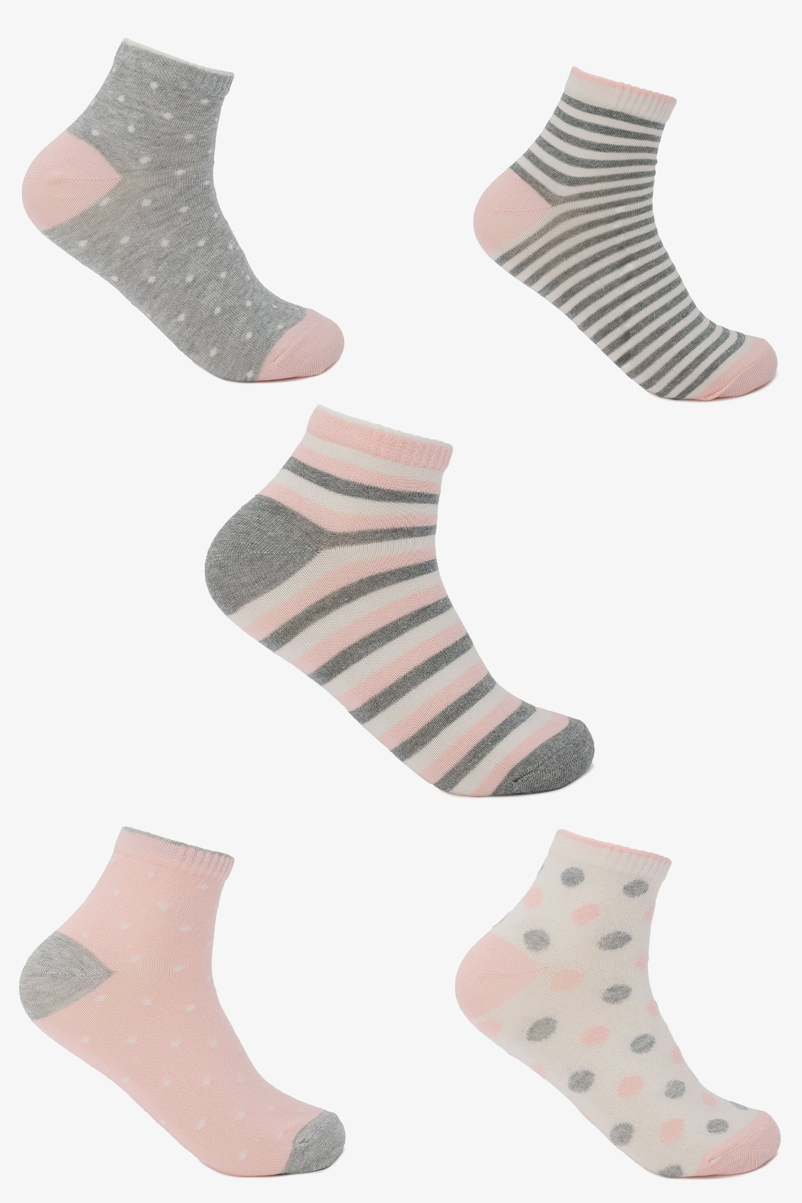 Mixed Print Socks - 5 Pairs