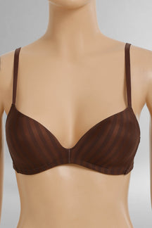 Striped Padded Plunge Bra