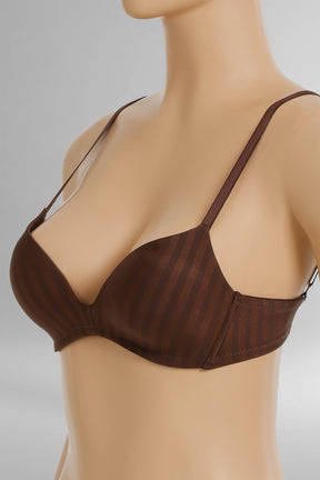 Striped Padded Plunge Bra