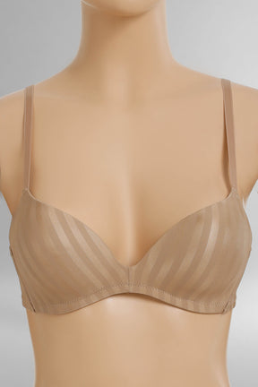 Striped Padded Plunge Bra