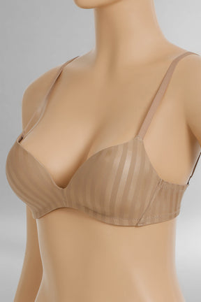 Striped Padded Plunge Bra