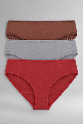Pack of 3 Colored Bikini Panties