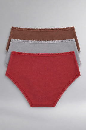 Pack of 3 Colored Bikini Panties