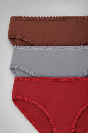 Pack of 3 Colored Bikini Panties