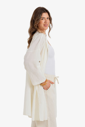 Drawstring Waist Kimono