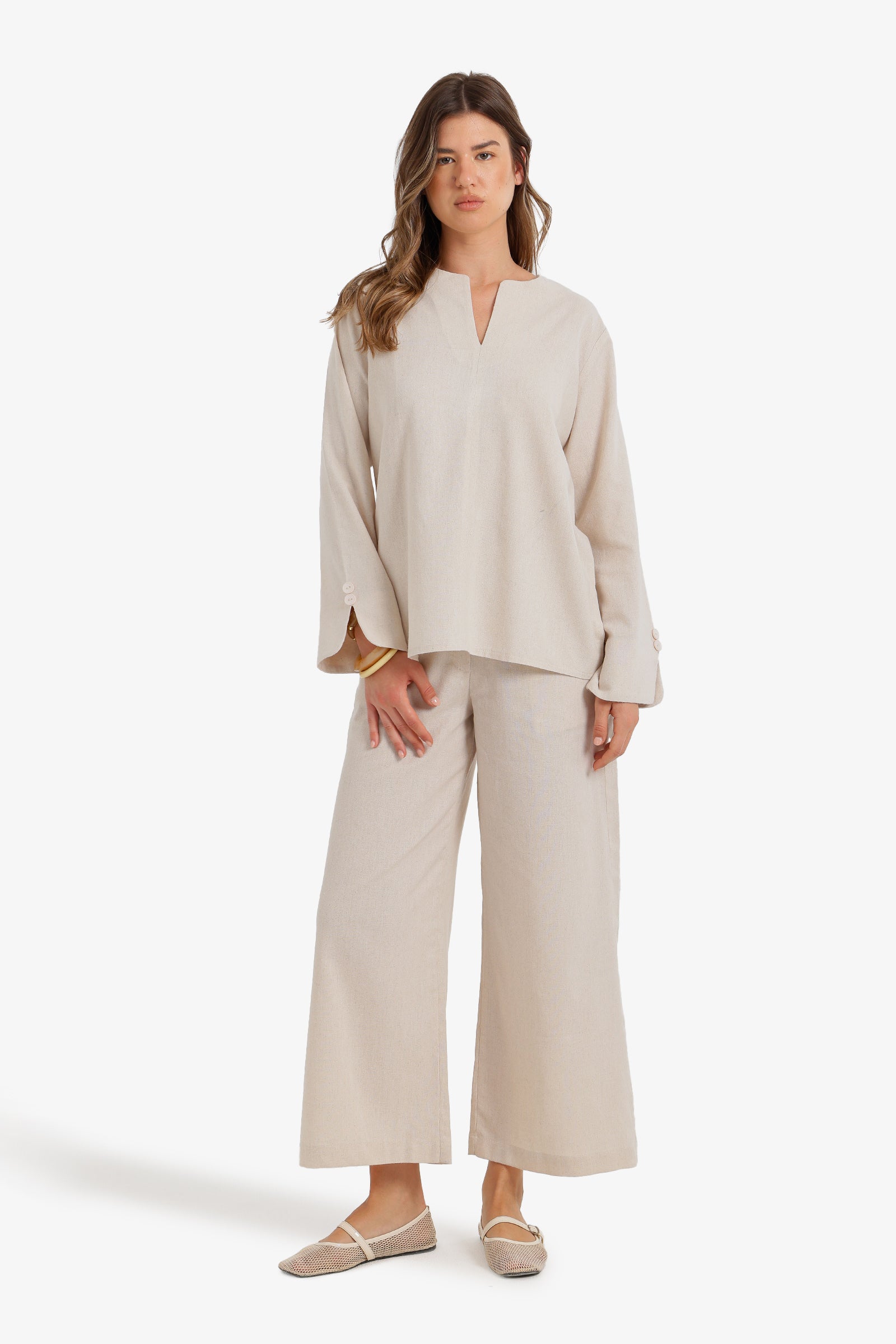 V-Neck Relaxed Blouse