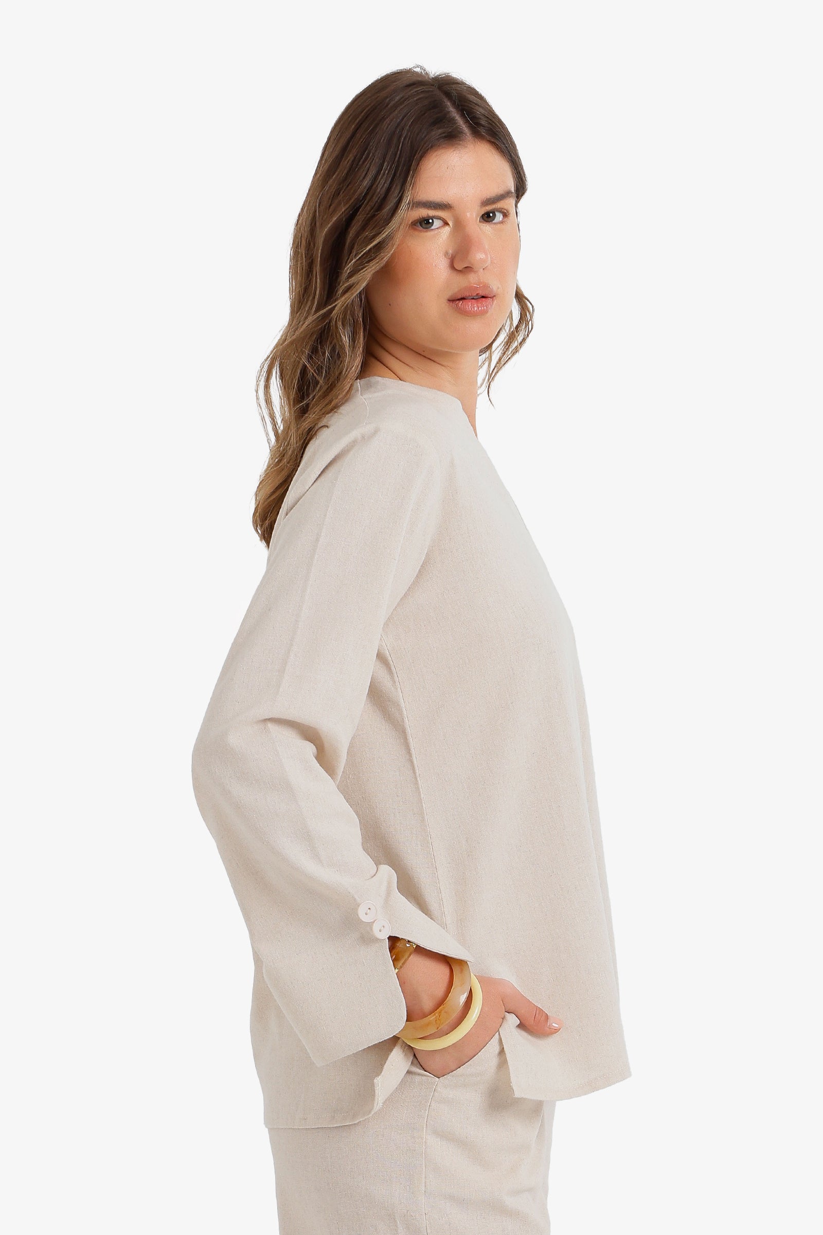 V-Neck Relaxed Blouse