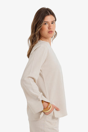 V-Neck Relaxed Blouse