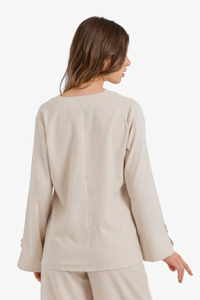 V-Neck Relaxed Blouse