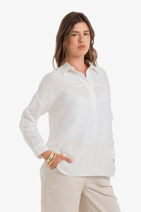 Relaxed High-Low Blouse