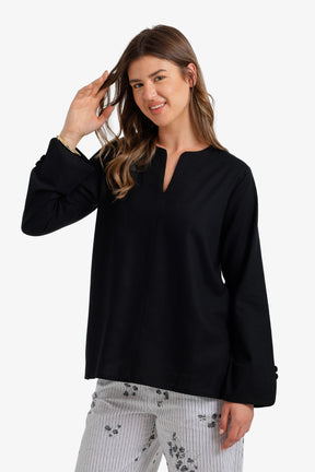 V-Neck Relaxed Blouse