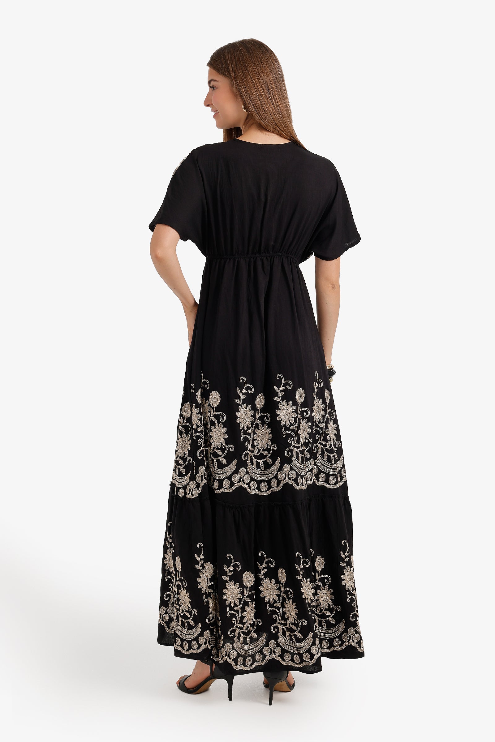 Wrap-Style Bodice Dress
