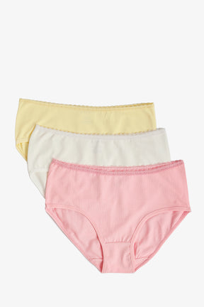 Pack of 3 Colored Full Brief Panties
