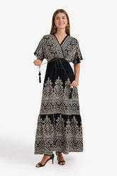 Tassel-Tie Maxi Dress