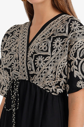 Tassel-Tie Maxi Dress