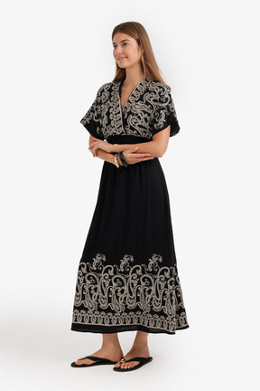 Embroidered Flowy Dress