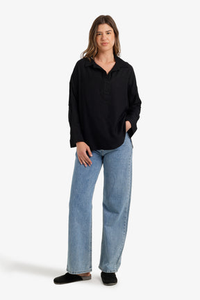 Relaxed High-Low Blouse