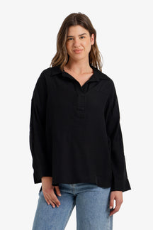 Relaxed High-Low Blouse