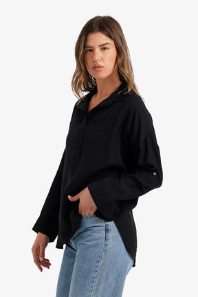 Relaxed High-Low Blouse