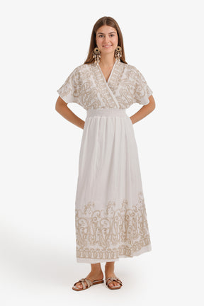 Embroidered Flowy Dress