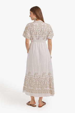 Embroidered Flowy Dress